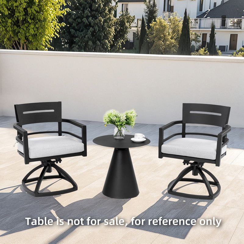 Cavallo Black Aluminum Outdoor Swivel Rocker with Sunbrella Cushions (2-Pack)
