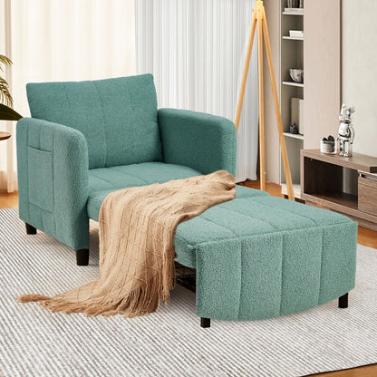 84" Extra-Long Sleeper Chair, 4-in-1 Convertible Pull-Out Chair Bed, Single Sofa Bed for Adults, Perfect for Living Rooms & Small Spaces