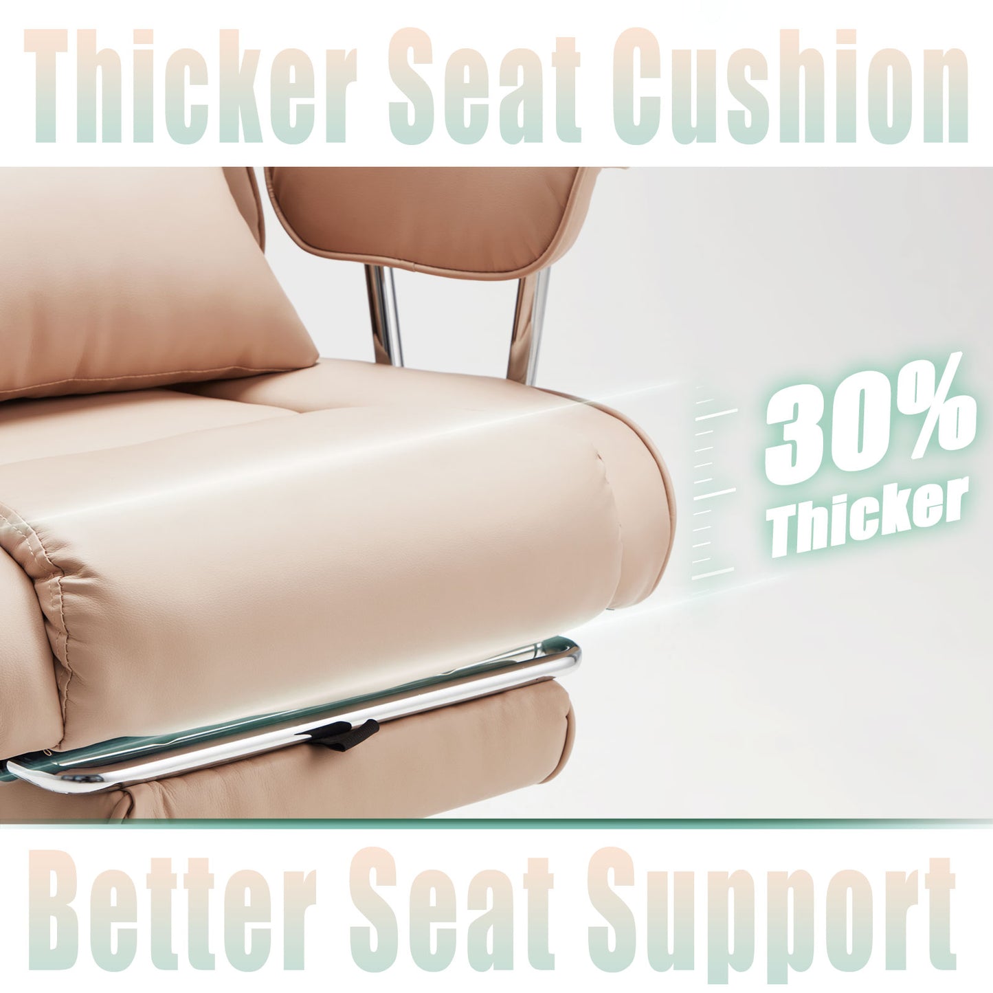Big & Tall Executive Office Chair with Footrest – Reclining High-Back Leather Chair, Heavy-Duty Support up to 400 lbs