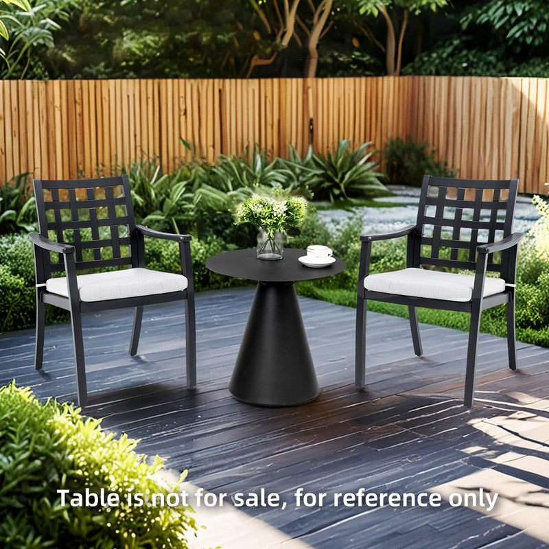 Alderon Cast Aluminum Outdoor Dining Chair with Sunbrella Cushions (2-Pack)