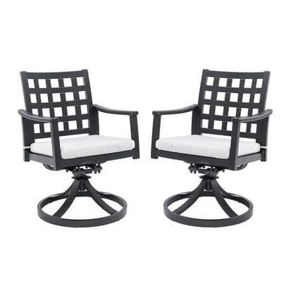 Alderon Cast Aluminum Outdoor Swivel Rocker with Sunbrella Cushions (2-Pack)